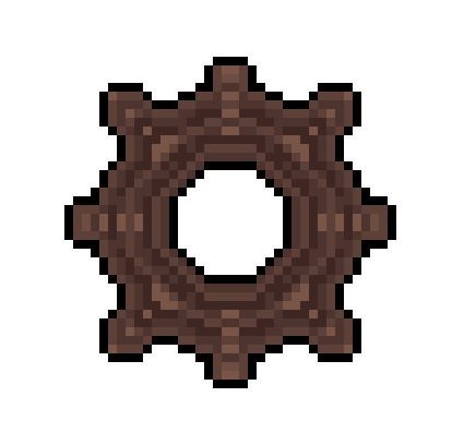 Cog wheel 1 pixel art by DaniDeDestroyer (me!) Steampunk Pixel Art, Spider Games, Icon Gear, Cog Wheel, Minecraft Idea, 1 Pixel, Mechanical Gears, Minecraft Stuff, Pixel Games