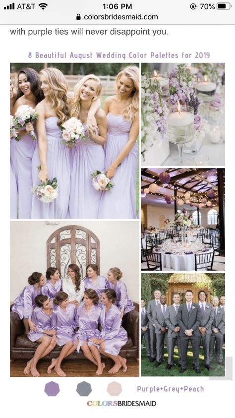 Wedding Colors For August, March Wedding Colors, August Wedding Colors, Lavender Wedding Theme, Spring Wedding Color Palette, Wedding Color Palettes, Violet Wedding, Purple Stuff, Purple Wedding Theme