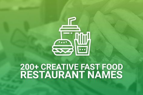 Fast Food Restaurant Names Ideas, Restaurant Names Ideas, Burger Names, Burger Business, Catchy Business Name Ideas, Crazy Burger, Business Name Ideas, Best Fast Food, Fast Casual Restaurant