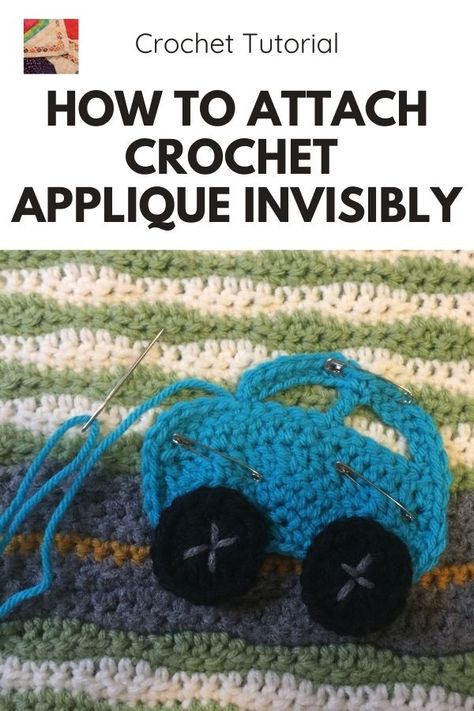 How to Attach A Crochet Applique Invisibly | Needlepointers.com Attaching Crochet Pieces, Learn Knitting, Free Applique Patterns, Crochet Applique Patterns Free, Crochet Appliques, Crochet Pieces, Crochet Embellishments, Crochet Hack, Easy Crochet Baby