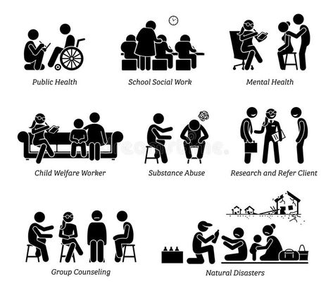 Group Counseling, School Social Work, Social Workers, Small Study, Education Organization, Stick Figure, Social Worker, Stick Figures, Social Work