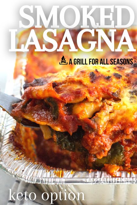 Lasagna On The Smoker, Smoker Lasagna, Concession Stand Recipes, Casseroles On The Smoker, Smoked Meal Ideas, Traeger Lasagna, Smoker Recipes For A Crowd, Smoker Grill Recipes Wood Pellets, Fall Smoker Recipes