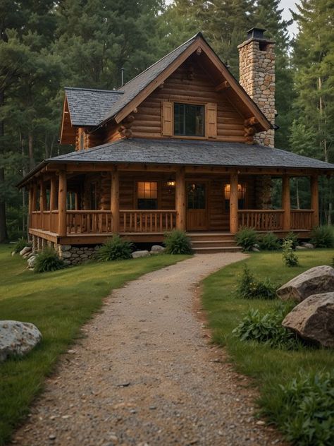 Log Home Exterior Ideas, Log Home Exterior Colors, Log Home Exterior, Log Cabin Homes Exterior, Woods Cabin, Log Homes Exterior, Log House, Home Exterior, Log Cabin Homes