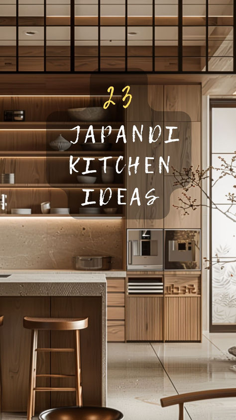 23 Chic Japandi Designs! Explore 23 Chic Japandi Kitchen Ideas That Perfectly Marry Scandinavian Functionality With Japanese Aesthetics. Ready For Chic? Click To Discover And Design! 🍣🌿#ChicJapandi #ModernHome #KitchenAesthetics #ExploreAndDesign #ScandiJapanese Japanese Interior Design Kitchen, Japandi Interior Design Kitchen, Japanese Modern Kitchen, Japandi Interiors Kitchen, Kitchen Design Minimalist, Asian Kitchen Design, Japandi Kitchen Ideas, Japanese Kitchen Design, Japandi Style Kitchen