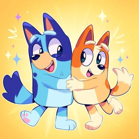 Bluey And Bingo, Projets Cricut, Images Kawaii, Human Art, Kids Shows, A Drawing, Im Happy, I'm Happy, Cute Anime Couples