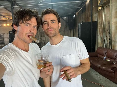 @iansomerhalder posted on Instagram • Jun 14, 2022 at 6:18pm UTC Paul Wesley Vampire Diaries, Tvdu Cast, The Salvatore Brothers, Ian Joseph Somerhalder, Hello Brother, Damon And Stefan, Vampire Diaries Movie, Vampire Diaries Guys, Vampire Diaries Wallpaper