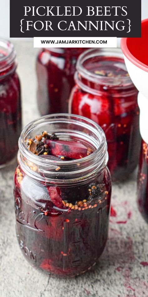 Jar of pickled beets Spiced Pickled Beets Recipe, Best Pickled Beets Recipe, Pickled Beets And Eggs, Canned Pickled Beets, Canning Beets, High Acid Foods, Pickled Beets Recipe, Beets Recipe, Food Spoilage