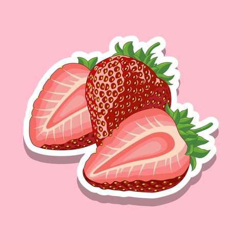 fruta fresca de fresa de dibujos animados en rosa Fresa Dibujo, Strawberry Pictures, Cartoon Strawberry, Strawberry Art, Candle Stickers, Flower Graphic Design, Fruit Wallpaper, Strawberry Yogurt, Strawberry Fruit