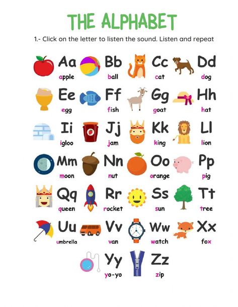 The abc English Abc, Alphabet Letter Worksheets, Alphabet Train, Abc Wall, English Worksheets For Kindergarten, Kindergarten Reading Worksheets, Spelling Worksheets, Alphabet Puzzles, English Grammar Worksheets