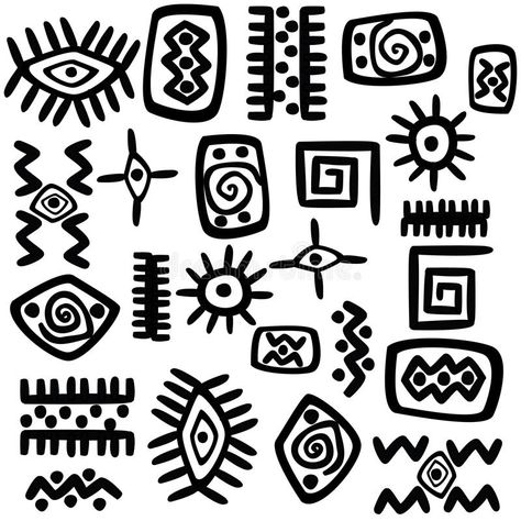 Illustration à propos Fond avec des motifs africains au-dessus du fond blanc. Illustration du illustration, texture, conception - 27893155 African Motifs, Motifs Design, African Symbols, African Pattern Design, Afrique Art, Afrikaanse Kunst, Soyut Sanat Tabloları, White Background Photo, Africa Art