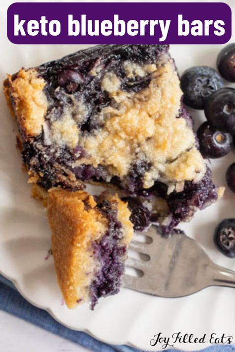 Keto Blueberry Pie, Air Fryer Recipes Healthy Low Carb, Blueberry Pie Bars, Galletas Keto, Keto Snacks Easy, Keto Blueberry, Keto Recipes Breakfast, Blueberry Desserts, Low Carb Dessert