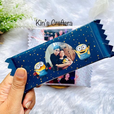 Customised Chocolate Wrappers for every occasion only @kins_craftera DM for customisation #customisedgifts #customisedchocolates #minionsparty #handmadewithlove Chocolate Wrapper, Customised Gifts, Chocolate Wrappers, Minion Party, Custom Chocolate, Cover Wallpaper, Cute Gift, Chocolate Covered, Minion