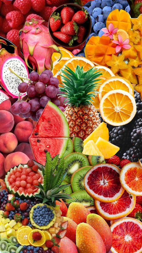 Mix Fruit Photography, Red Fruits And Vegetables, Satisfying Pics, Dry Painting, Minuman Starbucks, Hiphop Graffiti, Fruit Collage, Fruits And Vegetables Pictures, Protein Fruit