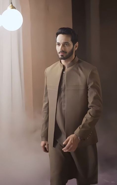 Wading Dress For Men, Wahaj Ali Kurta Design, Wahaj Ali Kurta Pajama, Boys Mehndi Dresses Pakistani, Pakistani Mens Wedding Wear, Pakistani Pathani Suit For Men, Boys Dressing Style For Wedding, Gents Kurta Design Pakistani, Pakistani Wedding Dresses For Men