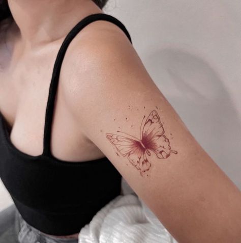 Brown Tattoo Ink, Butterfly Tattoos On Arm, Cute Matching Tattoos, Browning Tattoo, Small Pretty Tattoos, Cute Tiny Tattoos, Discreet Tattoos, Dainty Tattoos, Subtle Tattoos