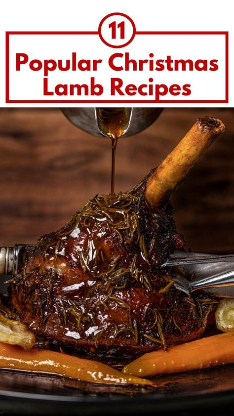 Succulent Christmas lamb shank with rosemary, glazed in a rich, savory sauce, paired with tender carrots and roasted vegetables. Perfect for festive lamb recipes, holiday dinner inspiration, and traditional Christmas main dishes. Highlighting tender lamb with aromatic herbs and hearty flavors for a special holiday meal. Lamb In Oven, Lollipop Lamb Chops, Pomegranate Lamb, Lamb Steak Recipes, Best Lamb Recipes, Easy Lamb Recipes, Lamb Roast Recipe, Christmas Lamb, Lamb Leg Recipes