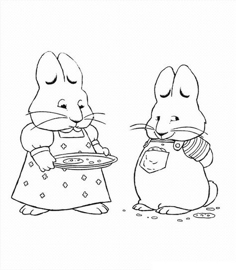 Max and Ruby Coloring Pages for Kids Nick Jr Coloring Pages, Disney Coloring Pages Printables, Ruby Tattoo, Maching Tattoos, Max And Ruby, Sibling Tattoos, Coloring Sheets For Kids, Cartoon Coloring Pages, Dream Tattoos