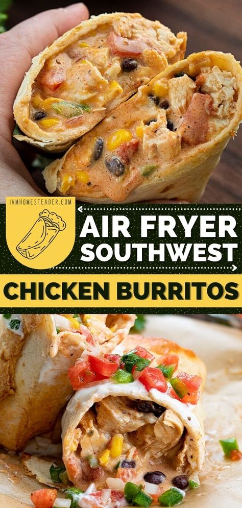 Burrito Recipe Chicken, Chicken Cream Cheese, Shredded Rotisserie Chicken, Chicken Quesadilla Recipe, Cheese Cheddar, Chicken Taco Recipes, Southwest Chicken, Chicken Burritos, Air Fried Chicken