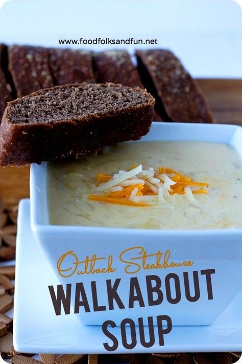 This copycat Outback Steakhouse Walkabout Soup recipe is delicious, comforting, and just as good as the original! Walkabout Soup, Bushman Bread, Outback Bread, Outback Recipes, Copycat Soup, Copycat Outback, Outback Steakhouse, Honey Wheat, Panera Bread