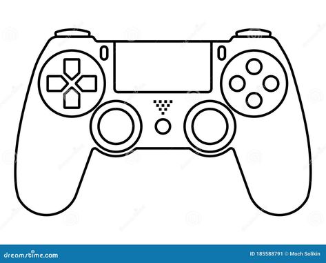 Playstation Remote Drawing, Ps4 Controller Tattoo, Gamer Coloring Pages, Ps4 Controller Drawing, Playstation Controller Drawing, Joystick Drawing, Video Game Controller Drawing, Game Controller Drawing, Controller Drawing