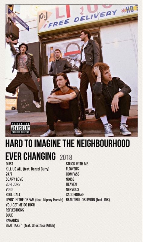 Minimalist Poster The Neighbourhood, The Neighbourhood Album Poster, Music Poster The Neighbourhood, The Neiberhood Poster, The Neiberhood, The Neighbourhood Poster Vintage, The Neighbourhood Albums, The Naberhood, Leaving Tonight The Neighbourhood