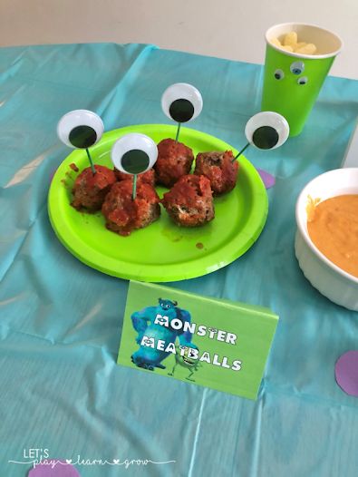 Monsters Inc Party Food Monsters Inc Dinner Ideas, Monsters Inc Birthday Party Food, Monsters Inc Party Food Ideas, Monsters Inc Birthday Food Ideas, Monsters Inc Movie Night, Monsters Inc Themed Food, Monsters Inc Party Food, Monster Inc Dinner Ideas, Monsters Inc Food Ideas