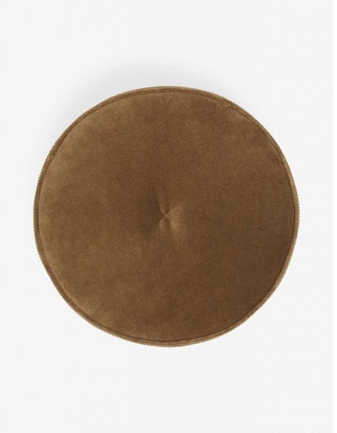 velvet rust round pillow by CB2 Sarah Sherman, Sarah Sherman Samuel, Mantel Mirrors, Round Throw Pillows, Long Lumbar Pillow, Lulu And Georgia, Dining Room Storage, Exclusive Furniture, Bathroom Ceiling Light