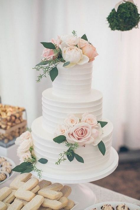 pink white and green spring wedding cake #wedding #weddings #weddingcakes #cakes #pink #pinkweddings Green Spring Wedding, Wedding Cake With Flowers, Green Wedding Cake, Spring Wedding Cake, Cake With Flowers, Wedding Cake Ideas, Cake Banner, Floral Wedding Cakes, Simple Elegant Wedding