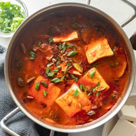 Soondubu Jjigae (Korean Soft Tofu Stew) - My Food Story Sundubu Jjigae Recipe, Soft Tofu Soup, Sundubu Jjigae, Soft Tofu Stew, Soondubu Jjigae, Jjigae Recipe, Sukiyaki Recipe, Tofu Stew, Soft Tofu