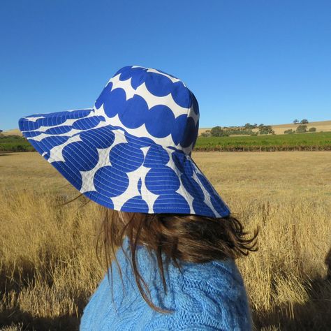 New Pattern! The Near-Zero Waste Sunhat - The Craft of Clothes Cotton Hat Pattern, Hat Pattern Sewing, Sunhat Pattern, Indigo Dyed Fabric, Bucket Hat Pattern, Zero Waste Fashion, Low Waste, Pattern Sewing, Sewing Book