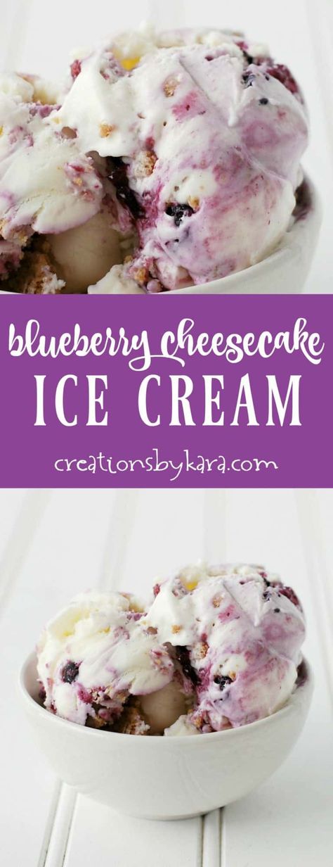 Blueberry Cheesecake Ice Cream Recipe, Homemade Blueberry Cheesecake, Blueberry Swirl Cheesecake, Blueberry Cheesecake Ice Cream, Cheesecake Ice Cream Recipe, Strawberry Cheesecake Ice Cream, Swirl Cheesecake, Blueberry Ice Cream, Ice Cream Maker Recipes