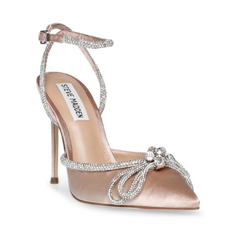 Steve Madden Pumps, Heeled Pumps, Steve Madden Store, Steve Madden Heels, High Shoes, Bow Heels, Satin Heels, Nude Pumps, Court Shoes