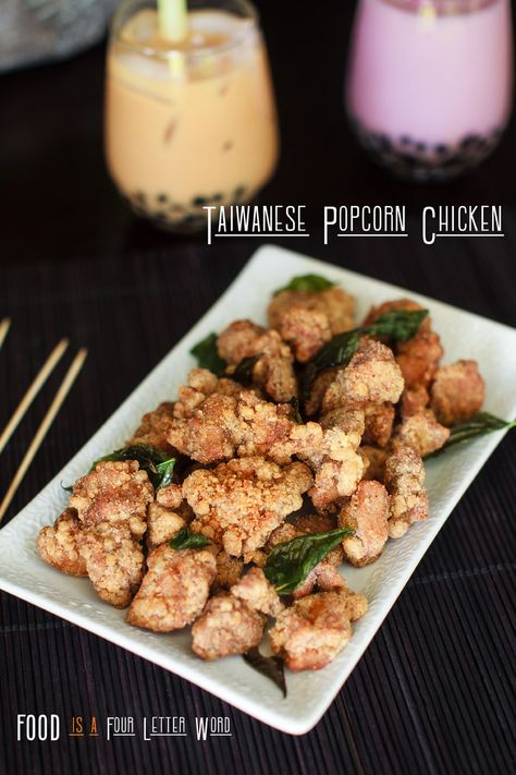 Taiwanese Popcorn Chicken Recipe (Boba Shop Popcorn Chicken) – FOOD is Four Letter Word Thai Popcorn Chicken, Cantonese Recipes, Honeydew Milk Tea, Milk Tea With Boba, Taiwanese Popcorn Chicken, Boba Shop, Popcorn Chicken Recipe, Bubble Tea Recipe, Arabic Recipes