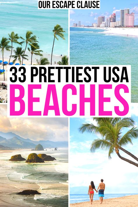 Looking for the best beaches in the USA? From tropical paradises in Hawaii to charming corners of New England and beyond, here are the prettiest beaches in the USA!  best beaches in the united states | best beaches in the us | usa beaches | us beach towns | best beaches in america | best american beaches | white sand beaches in the usa | best beaches in hawaii | best beaches in florida | most beautiful beaches in usa | best beach vacations | best beaches in the world | prettiest american beaches Best Beaches In The Us, Best Us Beaches, Best Beaches In Florida, Cheap Beach Vacations, Us Beach Vacations, Beaches In Florida, Beach Vacation Spots, Best Family Beaches, Vacations In The Us