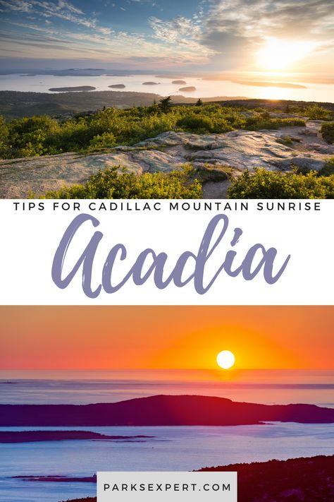 7 Top Tips for Viewing Cadillac Mountain Sunrise in 2021 at Acadia National Park (Plus an FAQ!) » The Parks Expert Travel Maine, Mountain Sunrise, New England Road Trip, Maine Vacation, Maine Travel, Park Ranger, Getting Up Early, National Parks Trip, Acadia National Park