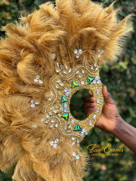 Bridal Fans, Bridal Fans Ghana, Bridal Fan, Mother Of The Bride Inspiration, Ghana Wedding, Hand Fans For Wedding, Antique Fans, Wedding Brooch Bouquets, Feather Fan