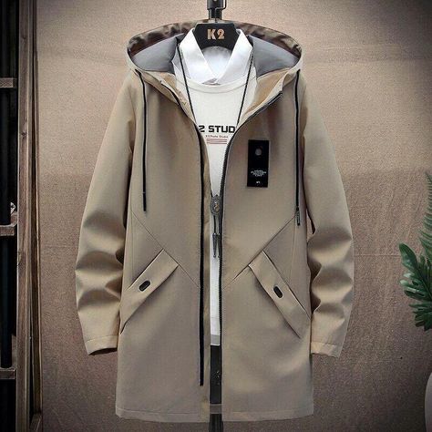 Long hooded jacket