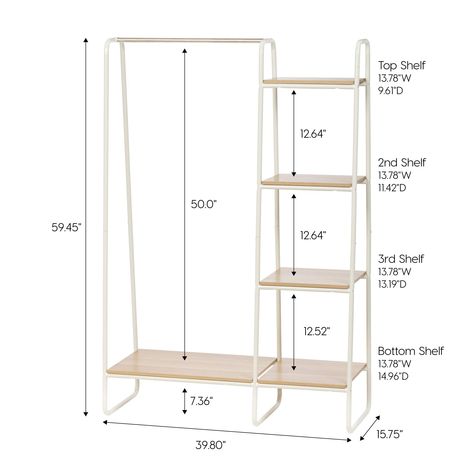 Shelves Freestanding, Usa Clothes, Small Space Storage Solutions, Closet Rack, No Closet Solutions, Garment Rack, Metal Furniture Design, Clothes Stand, Small Space Storage