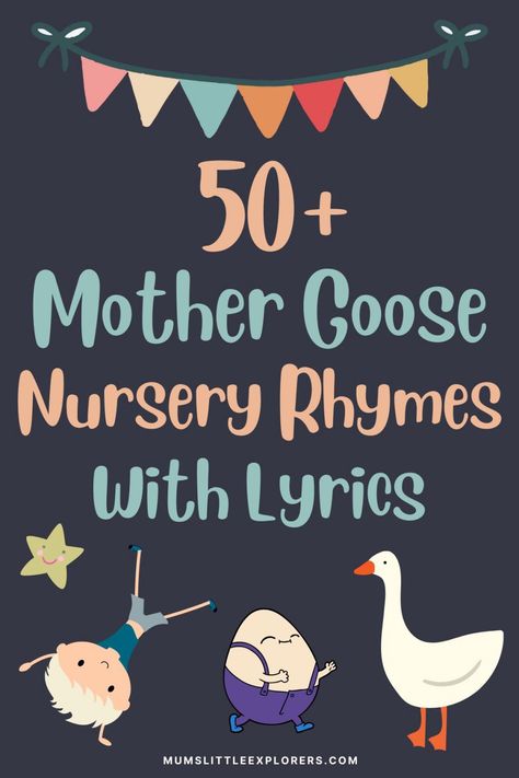 List Of Nursery Rhymes, Interactive Nursery Rhymes, Mother Goose Activities For Preschool, Nursery Rhyme Games, Nursery Rhymes Activities For Babies, Nursery Rhyme Costumes, Nursery Rimes, Nursery Songs Lyrics, Short Nursery Rhymes