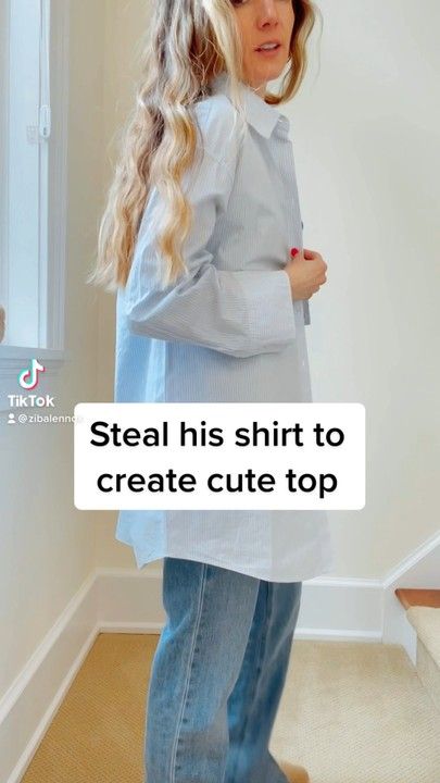 Oversized boyfriend shirts are a great Spring staple and work great on vacation for spring break cover ups or just travel outfit! Here is a cute way to wear it! #LTKstyletip #LTKunder50 #LTKtravel Oversized Boyfriend Shirt Outfit, Boyfriend Shirt Outfit, Shirt Styling Ideas, Boyfriend Shirt Outfits, Styling Videos, Boyfriend Shirts, Duffle Bag Patterns, Spring Staples, Fashion Styling