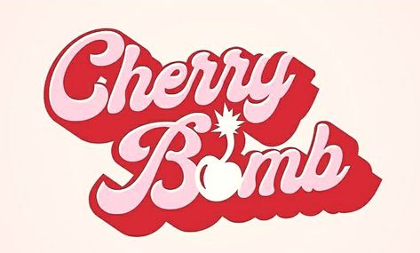 Cherry Bomb Drawing Aesthetic, Cherry Bomb Song, Cherry Bomb Tattoo, Cherry Boom, Cherry Logo, Streetwear Logo, Arts Ideas, Brand Ideas, Cherry Juice