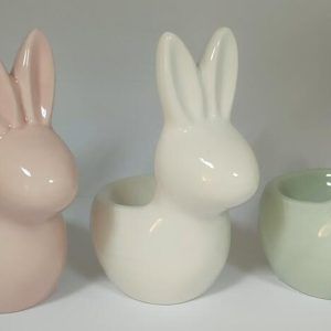 Easter Design Rabbit Bunny Ceramic Egg Cup Stand Holder Ceramic Egg Cup, Bunny Ceramic, Santa Cookie Jar, Cup Stand, Ceramic Egg Cups, Ceramic Egg, Hanging Vases, Ocean Design, Flower Pot Garden