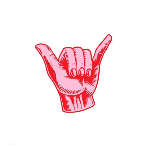 Illustration of rock and roll hand sign | premium image by rawpixel.com / Tvzsu Rock And Roll Hand Sign, Rock Hand Sign, Thumbs Up Icon, Image Rock, Rock Sign, Red Artwork, Pink Artwork, Hands Icon, Free Illustration Images