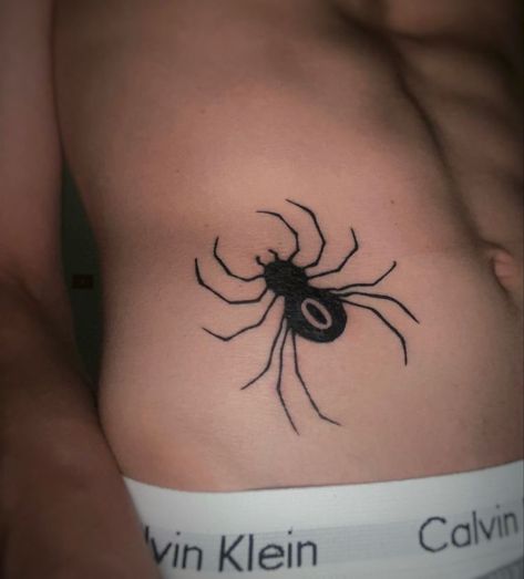 Phantom Troupe Tattoo Men, H X H Tattoo, Hunterxhunter Tattoo Ideas, Small Stomach Tattoos For Guys, Hxh Tattoos Spider, Hunter Hunter Spider Tattoo, Genei Ryodan Tattoo, Tattoo Ideas Male Leg, Chrollo Spider Tattoo