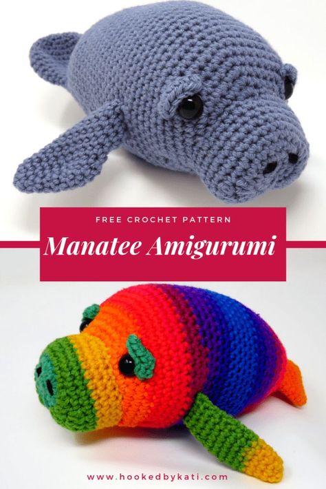 Manatee Amigurumi, Crochet Animals Free Patterns, Crochet Amigurumi Free Patterns, Crochet Amigurumi Free, Crochet Animal Patterns, Fun Crochet Projects, Crochet Free, Ideas Crochet, Diy Crochet Projects