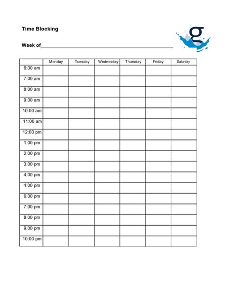 Time Blocking Schedule Template, Timeboxing Template, Time Boxing Planner, Block Schedule Template, Time Blocking Template, Time Blocking Printable, Time Boxing, Time Blocking Schedule, Time Blocking Planner