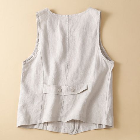 Aonga Cotton Linen Vest Sleeveless V-neck Top Size Bust Length Should cm inch cm inch cm inch M 98 38.6  62 18.1-26 35 13.8  L 102 40.2  63 18.5-26.4 36 14.2  XL 106 41.7  64 18.9-26.8 37 14.6  2XL 110 43.3  65 19.3-27.2 38 15.0  Note: Please according to your measurements choose your suitable size.Material?/strong>Flax100%Type: LooseStyle: Casual Sleeveless Jackets For Women, Summer Waistcoat, Chaleco Casual, Linen Vest, Sleeveless Coat, Japanese Dress, Vest Fashion, Sleeveless Vest, Linen Women