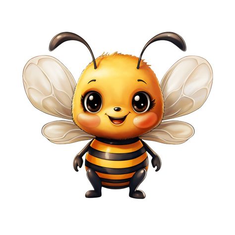 Cute Monsters Drawings, Bumble Bee Art, Bee Pictures, Baby Animal Drawings, Monster Drawing, Bee Art, Cute Animals Images, Cute Monsters, Bee Theme