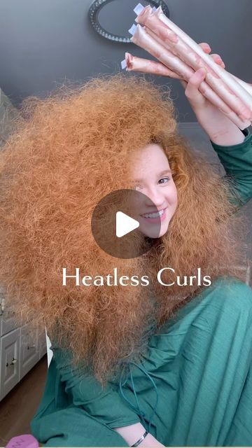 Everyone asked how can you make curls without irons and curling devices that can cause hair damages . Here is my favorite @mykitsch small... | Instagram Lange Hair Curler, How To Curl Your Hair Over Night, Curl Hair Without Curling Iron, How To Curl Your Hair Without A Curler, Tiny Curling Iron Curls, How To Use Hair Curlers, How To Make Curls, Curls With Curling Iron, Curl Your Hair Without Heat