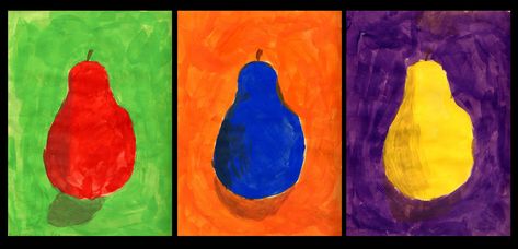 Simple complimentary Complementary Colors Examples, Double Complementary Colors, Colorful Art Projects, Contrast Art, Color Theory Art, Color Lessons, Split Complementary Colors, 4th Grade Art, Color Harmony